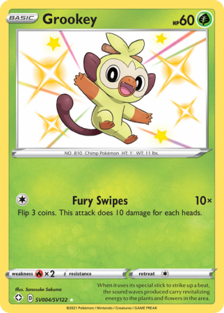 Grookey SV004/122 Sword & Shield Shiny Vault