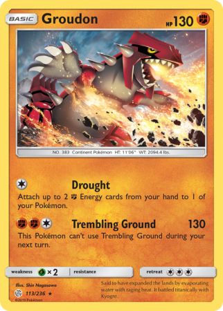 Groudon 113/236 Sun & Moon Cosmic Eclipse