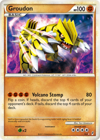 Groudon SL4/106 HeartGold & SoulSilver Call of Legends