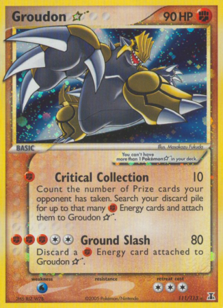 Groudon Star 111/113 EX Delta Species