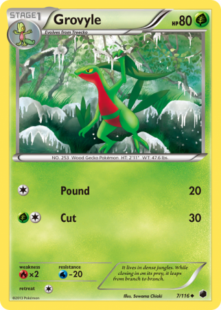 Grovyle 7/116 Black & White Plasma Freeze