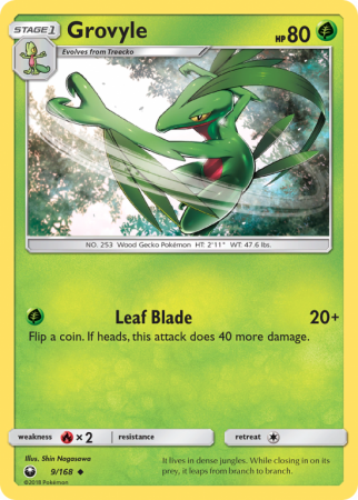 Grovyle 9/168 Sun & Moon Celestial Storm