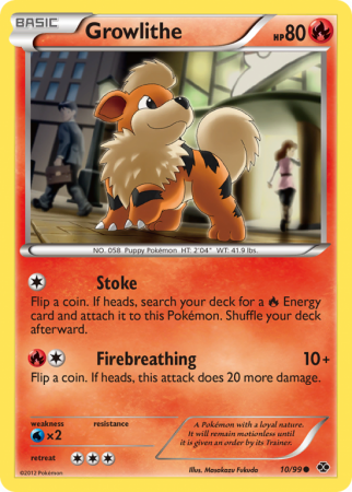 Growlithe 10/99 Black & White Next Destinies