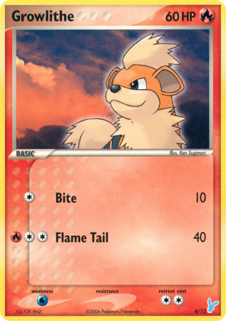 Growlithe 4/12 EX EX Trainer Kit 2 Minun
