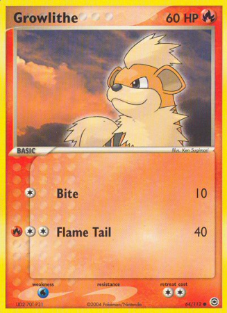 Growlithe 64/112 EX FireRed & LeafGreen