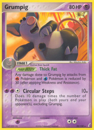Grumpig 20/100 EX Crystal Guardians