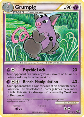 Grumpig 23/102 HeartGold & SoulSilver HS—Triumphant