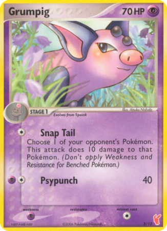 Grumpig 3/12 EX EX Trainer Kit 2 Plusle
