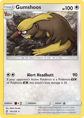 Gumshoos 181/236 Sun & Moon Unified Minds