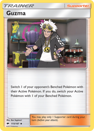 Guzma 115/147 Sun & Moon Burning Shadows