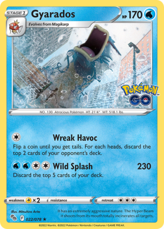 Gyarados 22/78 Sword & Shield Pokémon GO