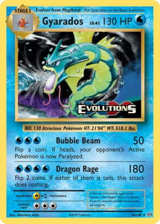 Gyarados 34/108 XY Evolutions