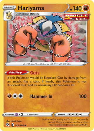 Hariyama 143/264 Sword & Shield Fusion Strike