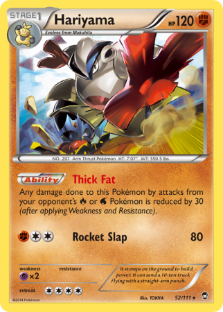 Hariyama 52/111 XY Furious Fists