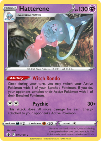 Hatterene 73/198 Sword & Shield Chilling Reign