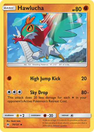 Hawlucha 70/131 Sun & Moon Forbidden Light