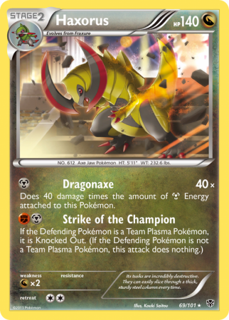 Haxorus 69/101 Black & White Plasma Blast