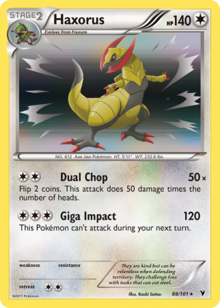 Haxorus 88/101 Black & White Noble Victories