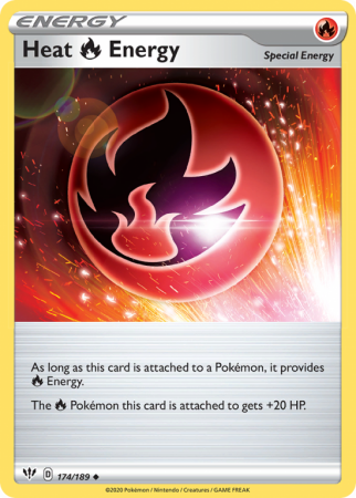 Heat Fire Energy 174/189 Sword & Shield Darkness Ablaze