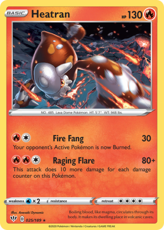 Heatran 25/189 Sword & Shield Darkness Ablaze