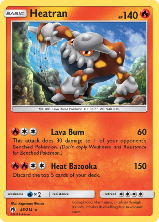 Heatran 48/214 Sun & Moon Lost Thunder