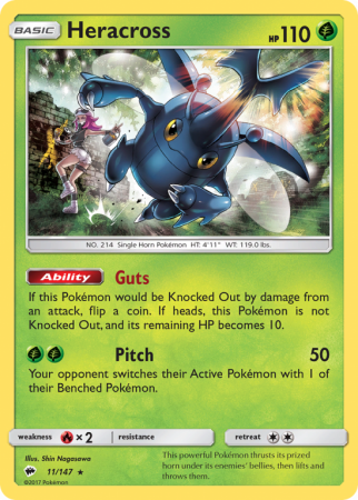 Heracross 11/147 Sun & Moon Burning Shadows