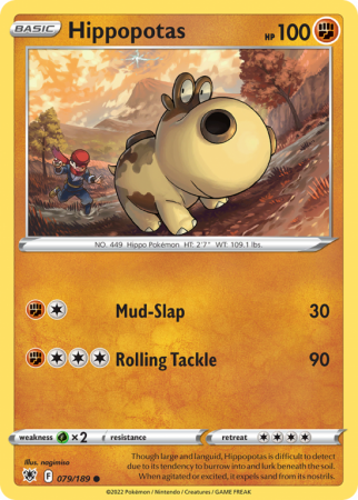 Hippopotas 79/189 Sword & Shield Astral Radiance