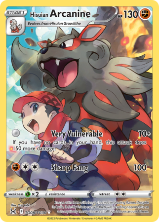 Hisuian Arcanine TG08/30 Sword & Shield Lost Origin Trainer Gallery