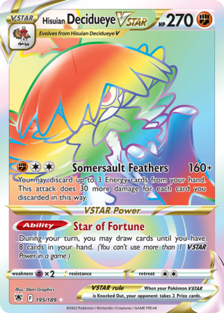 Hisuian Decidueye VSTAR 195/189
