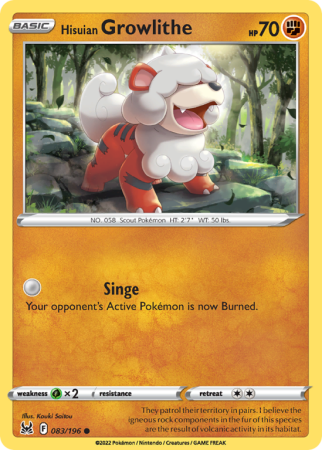 Hisuian Growlithe 83/196