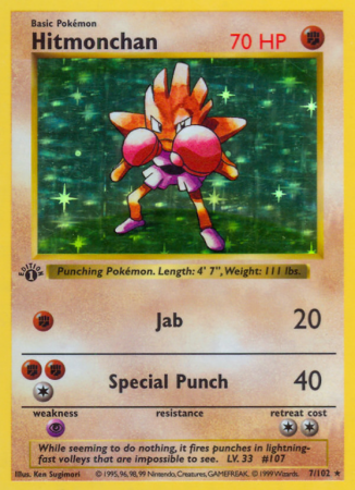 Hitmonchan 7/102 Base Base Set