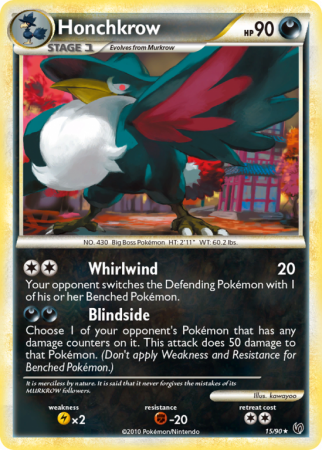 Honchkrow 15/90 HeartGold & SoulSilver HS—Undaunted
