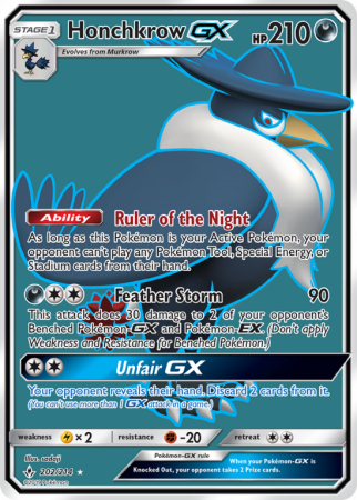 Honchkrow-GX 202/214 Sun & Moon Unbroken Bonds