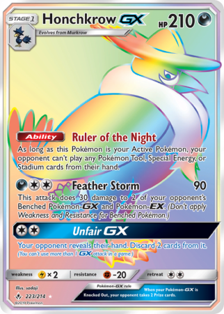Honchkrow-GX 223/214 Sun & Moon Unbroken Bonds