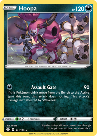 Hoopa 111/189 Sword & Shield Darkness Ablaze