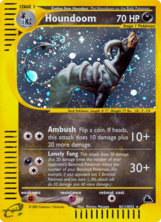 Houndoom H11/182 E-Card Skyridge