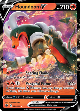 Houndoom V 21/189 Sword & Shield Darkness Ablaze