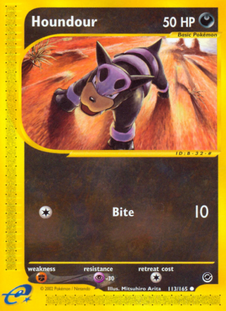 Houndour 113/165 E-Card Expedition Base Set