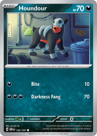 Houndour 132/197 Scarlet & Violet Obsidian Flames