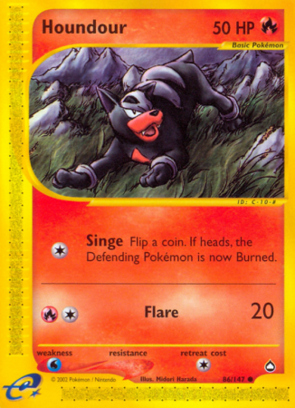 Houndour 86/186 E-Card Aquapolis