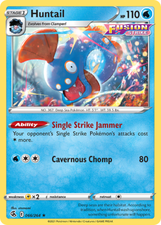 Huntail 66/264 Sword & Shield Fusion Strike