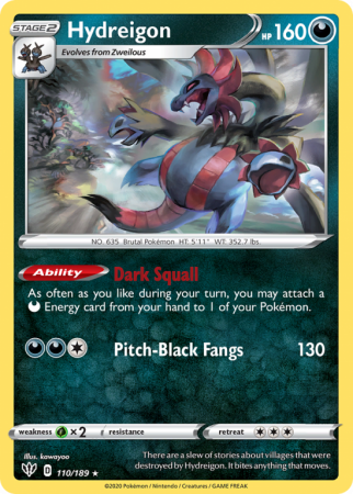 Hydreigon 110/189 Sword & Shield Darkness Ablaze