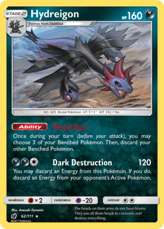 Hydreigon 62/111 Sun & Moon Crimson Invasion
