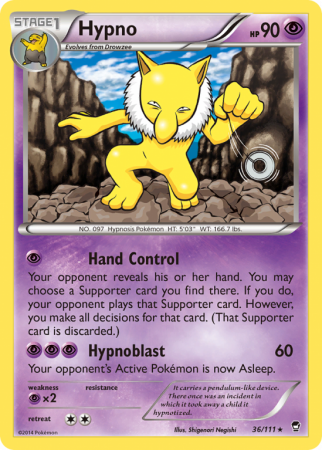 Hypno 36/111 XY Furious Fists