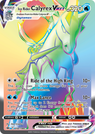 Ice Rider Calyrex VMAX 202/198 Sword & Shield Chilling Reign