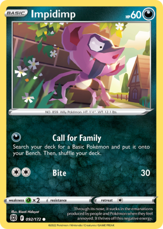 Impidimp 92/172 Sword & Shield Brilliant Stars