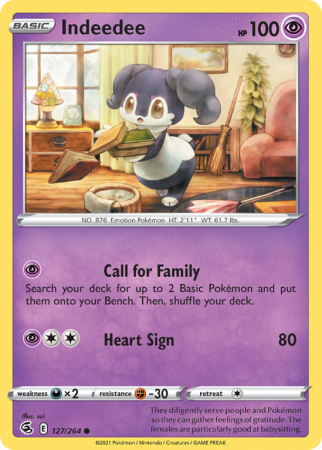 Indeedee 127/264 Sword & Shield Fusion Strike