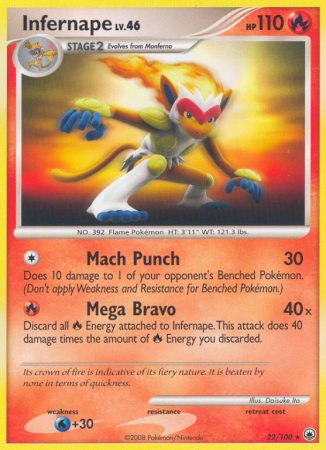 Infernape 22/100 Diamond & Pearl Majestic Dawn