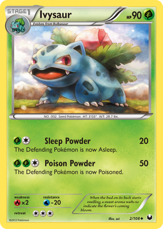 Ivysaur 2/108 Black & White Dark Explorers