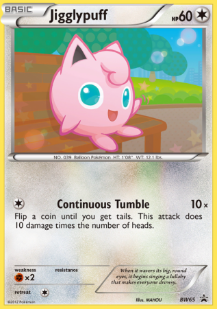 Jigglypuff BW65/101 Black & White BW Black Star Promos